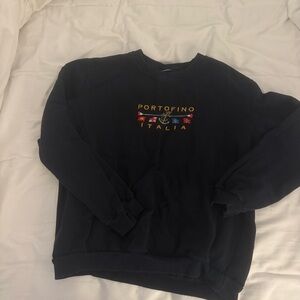 Navy Portofino Italian Crewneck Sweater